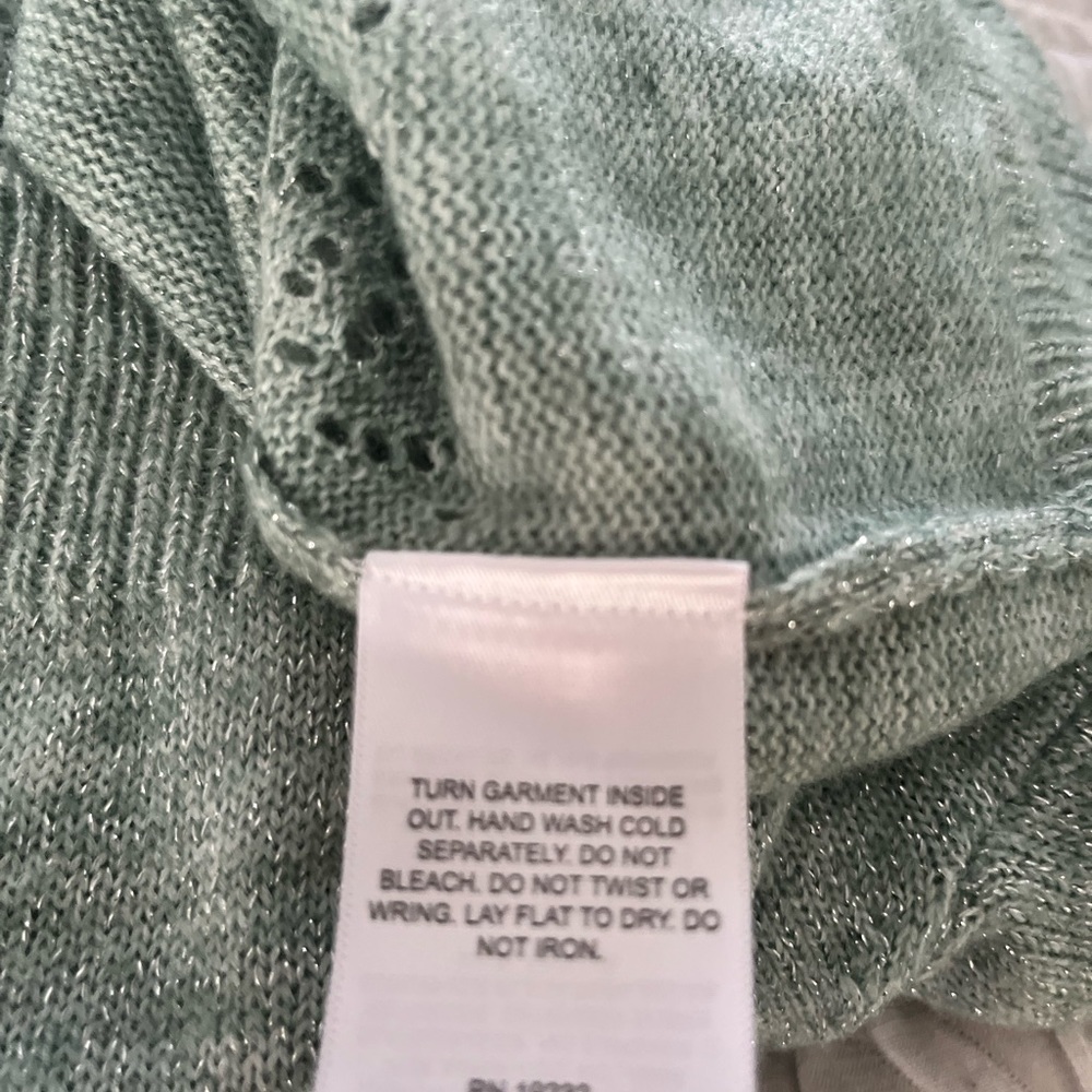 NWT Alfred Dunner Light Green Sweater -Small - Picture 5 of 6